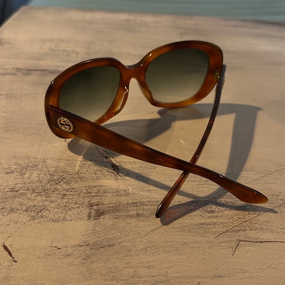 GUCCI Round Sunglasses GG0140SA Avana Green - Picture 5 of 10
